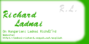 richard ladnai business card